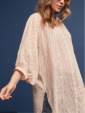 Anthropologie - Maeve Women's Lena Yard Dyed Tunic Blouse
